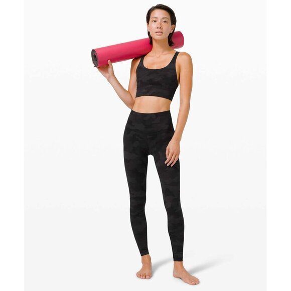 Lululemon Wunder Under Camo High Waist Tight Black Gray Women 6 - Picture 1 of 13